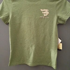 BURLEBO Olive Green Short-Sleeve Logo Tee